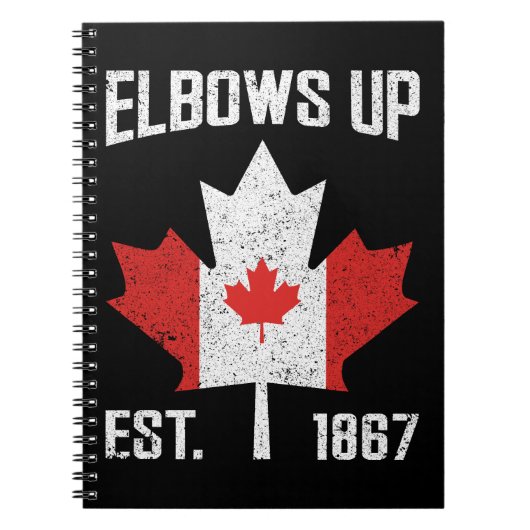 Elbows Up Canada True North Strong Strong Canadian Notizblock (Vorderseite)