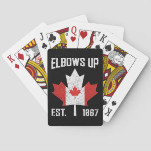 Elbows Up Canada True North Strong Strong Canadian Spielkarten
