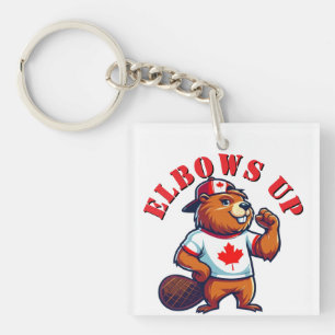 Elbows Up Canadian Beaver Schlüsselanhänger