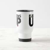 ELBOWS UP Fett bedrückte Typografie Reisebecher (Mittel)