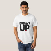ELBOWS UP Fett bedrückte Typografie T-Shirt (Vorne ganz)