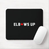 Elbows Up Funny Canadian Hockey Maple Leaf Pride S Mousepad (Mit Mouse)