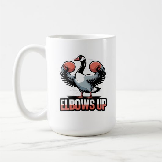 Elbows Up - Kampf gegen kanadische Gans Kaffeetasse (Links)