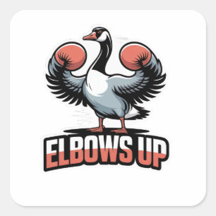 Elbows Up - Kampf gegen kanadische Gans Quadratischer Aufkleber