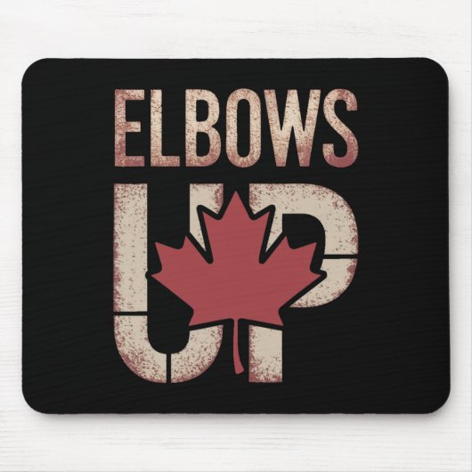 Elbows Up Kanada Meme Mousepad (Vorne)