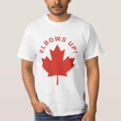 ELBOWS UP Kanada Red Maple Leaf Kanada T-Shirt (Vorderseite)