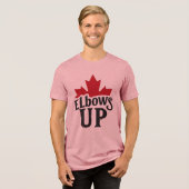 Elbows Up - kühner kanadischer Geist Tri-Blend Shirt (Vorderseite voll)