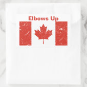 Elbows up rechteckiger aufkleber (Tasche)
