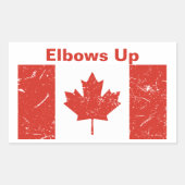 Elbows up rechteckiger aufkleber (Vorderseite)