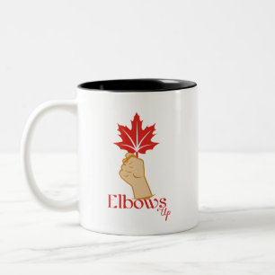 Elbows Up T - Shirt Zweifarbige Tasse