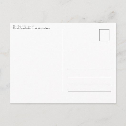 Elbphilharmonie Hamburg Postkarte (Rückseite)