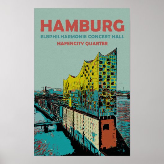Elbphilharmonie Konzerthalle Iconic Hamburg Poster (Vorne)
