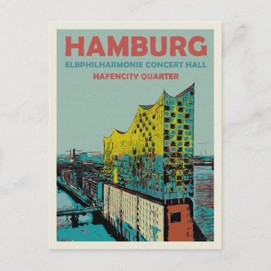 Elbphilharmonie Konzerthalle Iconic Hamburg Postkarte (Vorderseite)