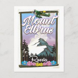 Elbrus, russischer Reiseplakat Postkarte