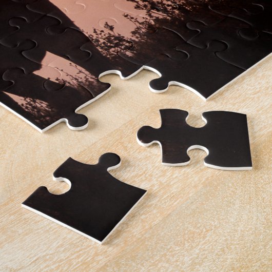 Elch, Alces alces, Stier mit großen Geweih- Puzzle (Seite)