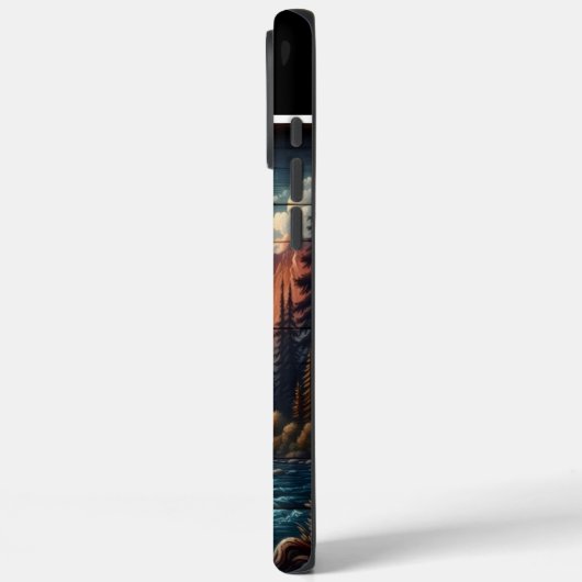 Elch am Fluss Case-Mate iPhone Hülle (Rückseite / Links)