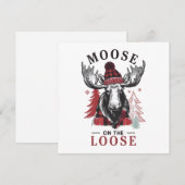 Elch auf der Loose Feiertagskarte (Vorne/Hinten)
