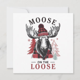 Elch auf der Loose Feiertagskarte
