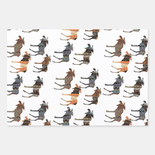 Elch auf der Lose Geschenkpapier Set (Vorderseite)