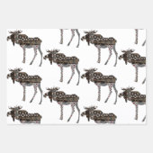 Elch auf der Lose Geschenkpapier Set (Vorderseite 3)