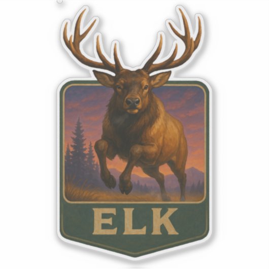 Elch-Aufkleber Aufkleber (Vorderseite)