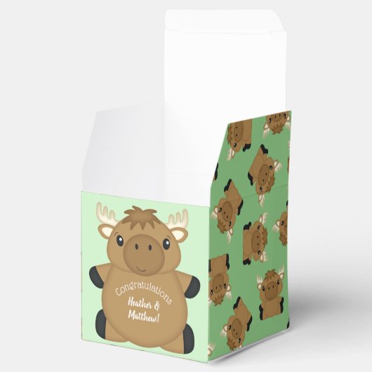 Elch Baby Dusche Geschenkschachtel (Geöffnet)