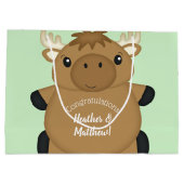 Elch Baby Dusche Große Geschenktüte (Rückseite)