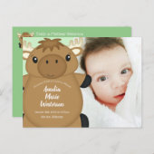 Elch Baby Dusche Postkarte (Vorne/Hinten)