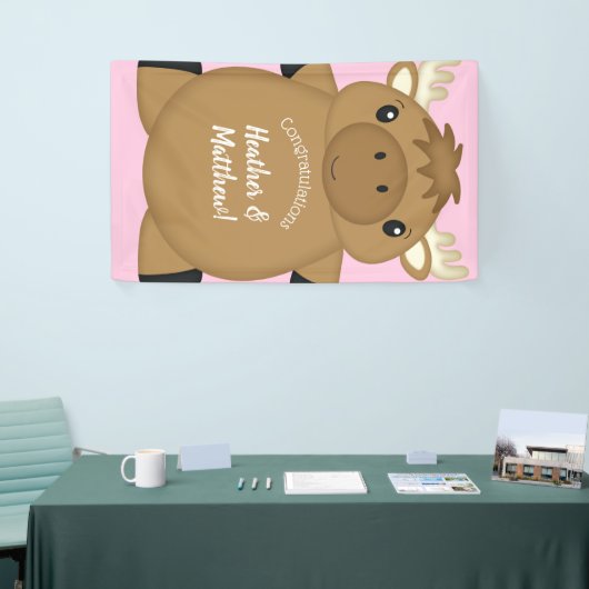 Elch Baby Dusche Woodland Banner (Messeveranstaltung)