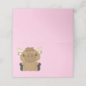 Elch Baby Dusche Woodland Platzkarte (Außenseite Aufgefaltet)