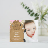 Elch Baby Dusche Woodland Postkarte (Stehend Vorderseite)