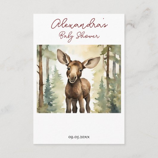 Elch Baby Duwer Windelwanne Begleitkarte (Rückseite)