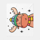 Elch Baby Fleecedecke (Vorderseite)