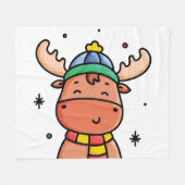 Elch Baby Fleecedecke (Vorderseite (Horizontal))
