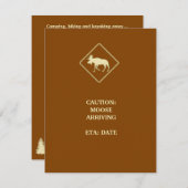 Elch-Babyparty Einladung (Vorne/Hinten)