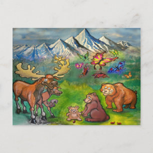 Elch & Bären Postkarte