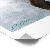 Elch & Black Bars Wildlife Art Poster (Ecke)