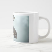 Elch blaues Design Jumbo-Tasse (Rechts)