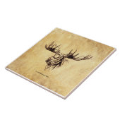 Elch-Brown-Tinten-Zeichnen Fliese (Seite)