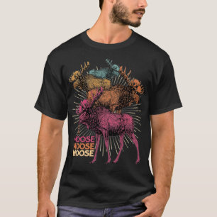Elch Bunte Truppe Team Familie Hirsch Elk Truppe d T-Shirt
