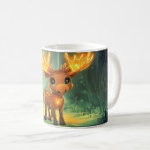 Elch-Cartoon-Stil lebendig Cute Bunt Kaffeetasse (VorderseiteRechts)