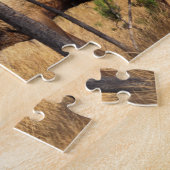 Elch, Cervus elaphus, Bullenbrillen in einem verbr Puzzle (Seite)