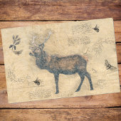 Elch Decoupage Vintag Ephemera Tissue Paper Seidenpapier