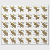 Elch Design Geburtstag Geschenkpapier (Flach)