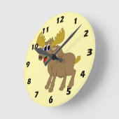 Elch Design Runde Wanduhr (Winkel)
