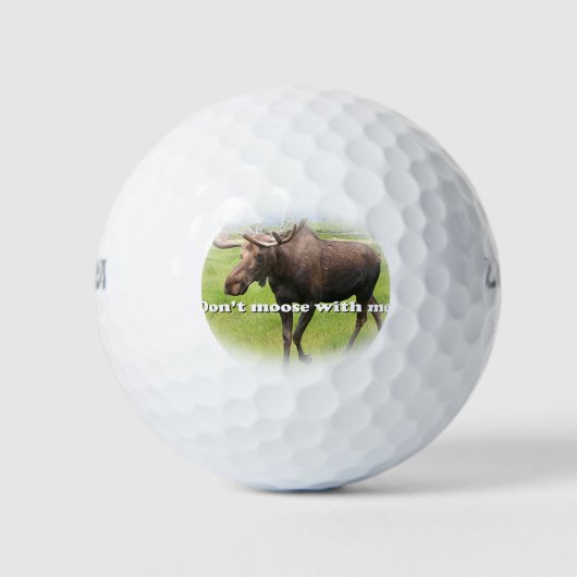 Elch dich nicht bei mir! (oval) golfball (Vorderseite)