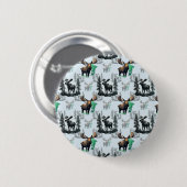 Elch Elch Antlers Deer Muster Design Button (Vorne & Hinten)