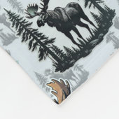 Elch Elch Antlers Deer Muster Design Fleecedecke (Ecke)