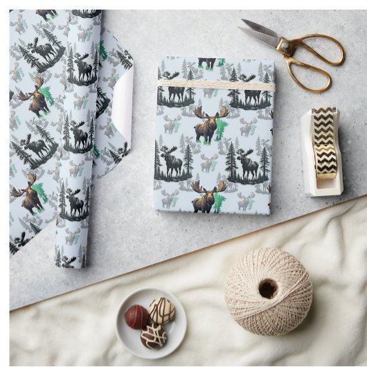 Elch Elch Antlers Deer Muster Design Geschenkpapier