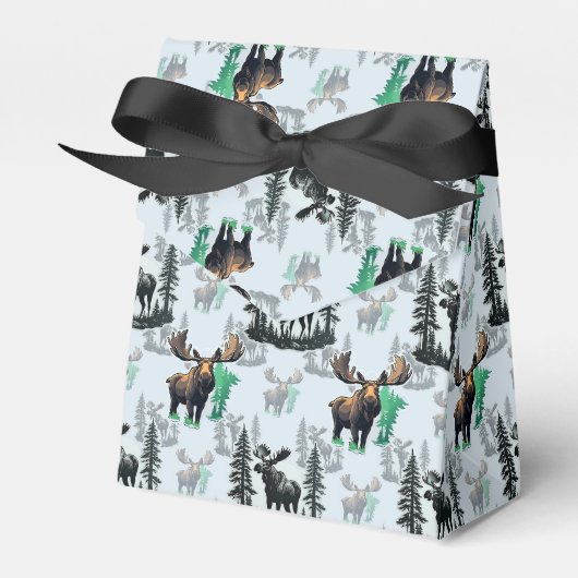 Elch Elch Antlers Deer Muster Design Geschenkschachtel (Vorderseite)